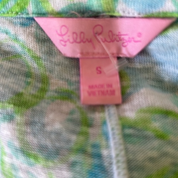 Lilly Pulitzer Duval Linen Knit Tee in Any Fins Possible Print - S - Picture 11 of 14